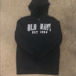old navy black zip up